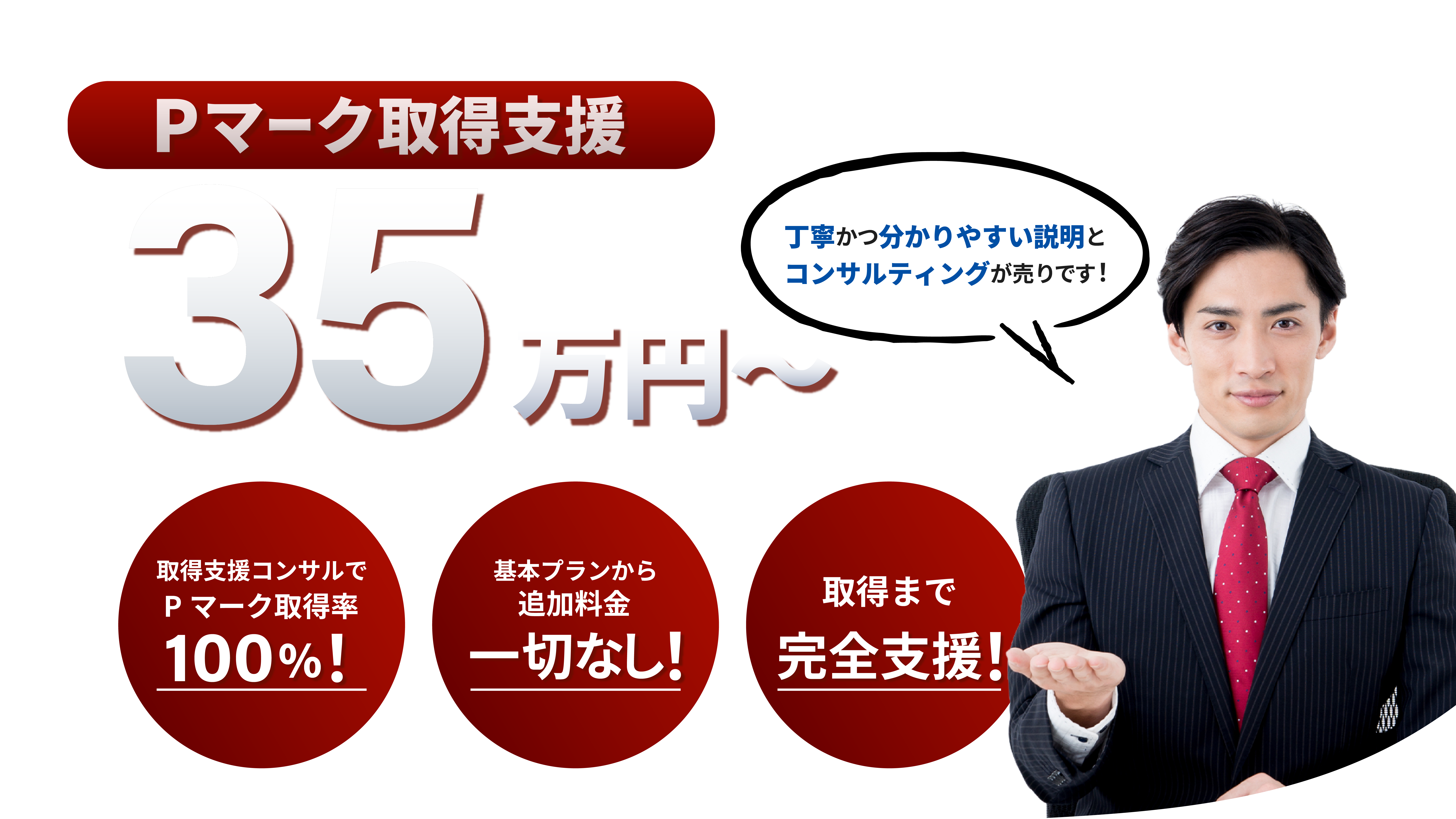 最適なコンサルでPマーク100％取得！